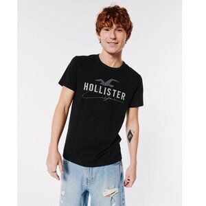 Hollister Black Short Sleeve Logo Graphic‎ T-Shirt